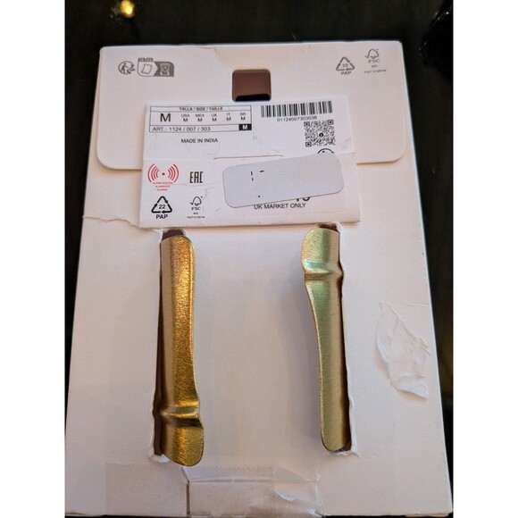 ZARA NWT Woman SS25 Metal Cuff Bracelet Brushed Golden Maximalist Statement - Picture 8 of 8